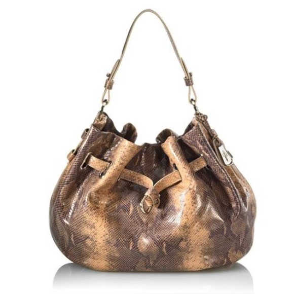 Cole Haan Handbags - * Cole Haan Ellie Python Cornelia Drawstring